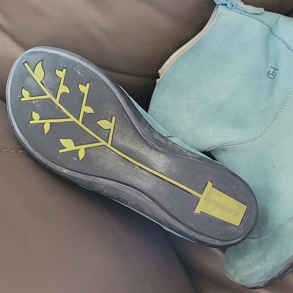 Groundhog Leather Booties. TEAL Sz 6 - Picture 3 of 8